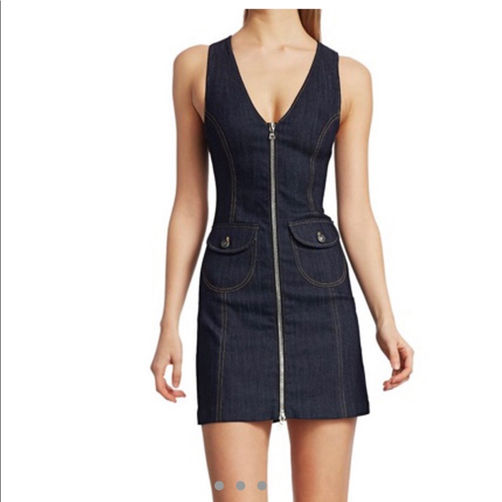Denim zip up dress from cinq a sept
